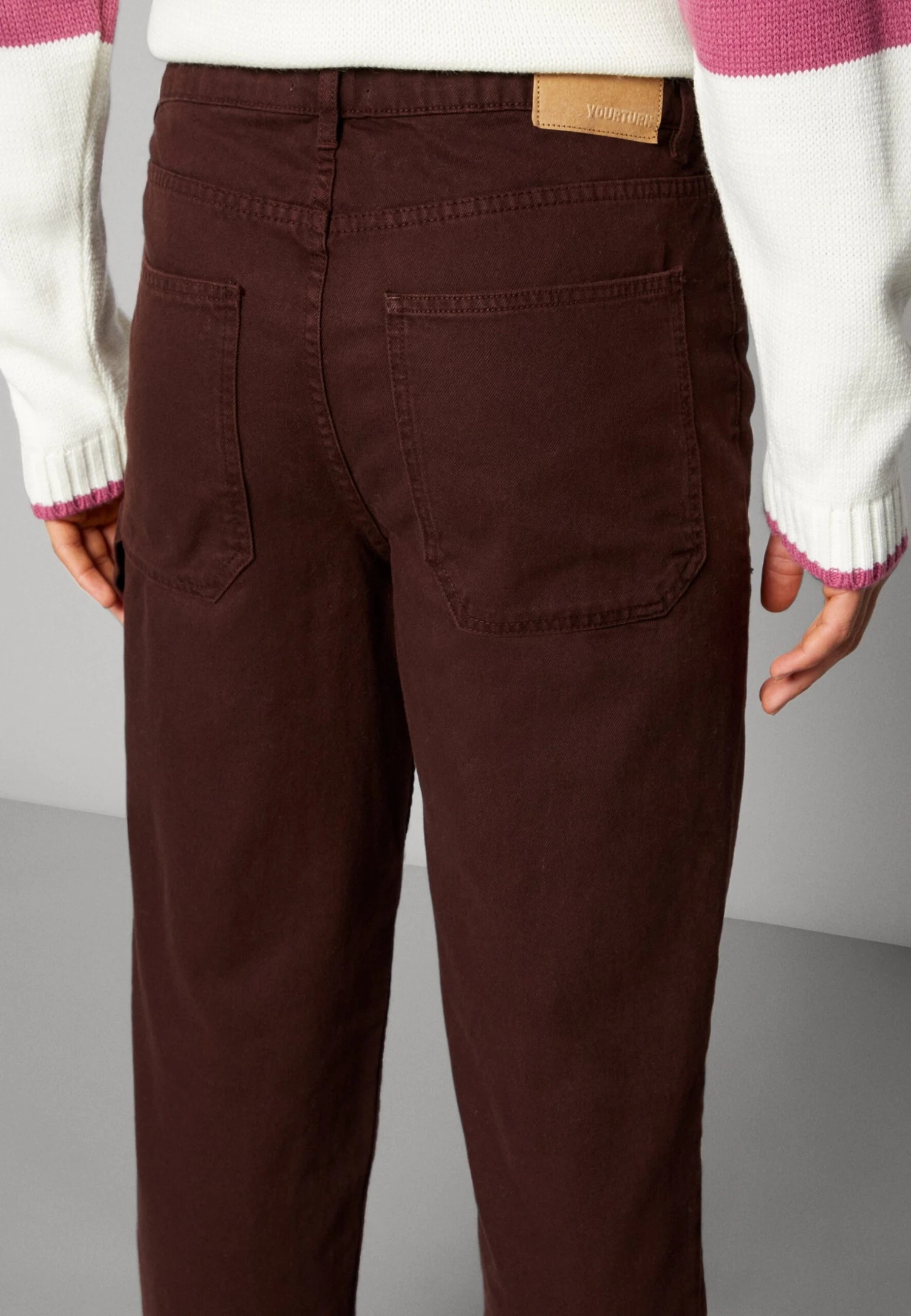 YOURTURN Workwear Unisex - Relaxed Fit Jeans - Brown 8 YOURTURN Workwear Unisex - Relaxed Fit Jeans - Brown - Afbeelding 6