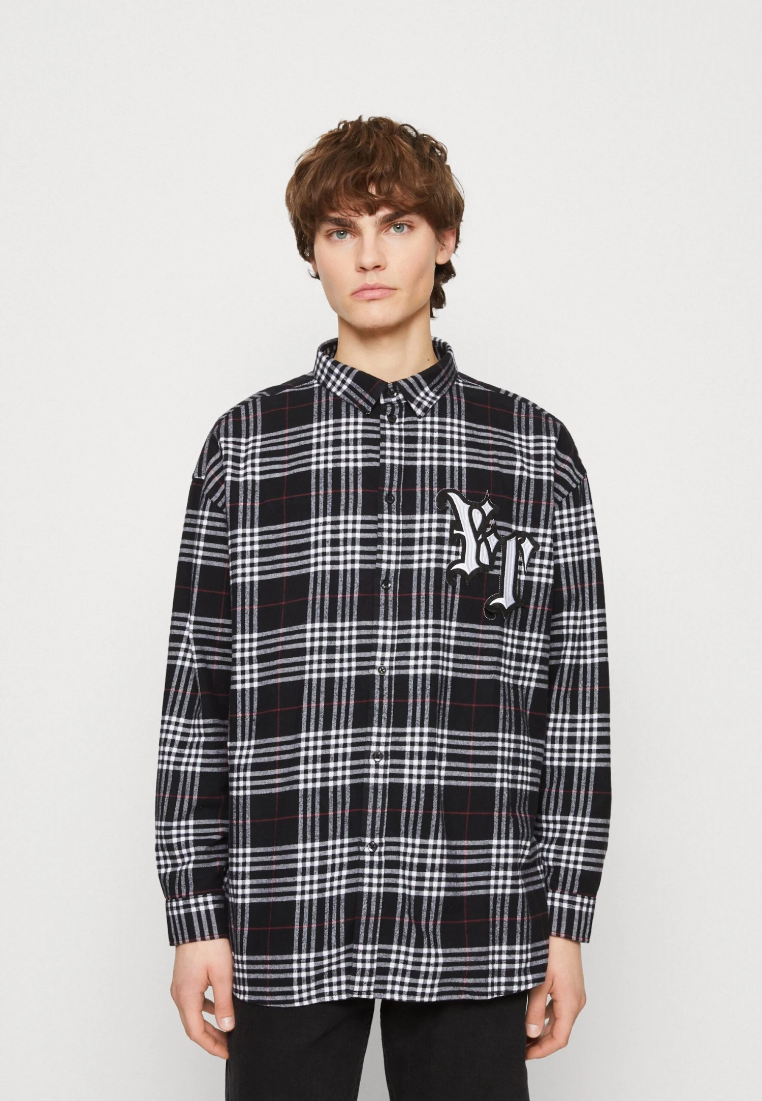 YOURTURN Unisex - Overhemdblouse - White/Black 3 YOURTURN Unisex - Overhemdblouse - White/Black