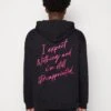 YOURTURN EMBROIDERED TEXT HOODIE UNISEX - Hoodie -Yourturn 13e00cb70a1a488990329c593381525e