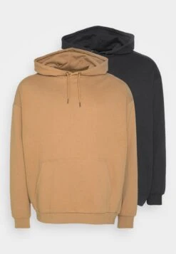 YOURTURN 2 Pack Unisex - Hoodie - Light Brown/Black -Yourturn 3e28ed96a7cb4567bda76f0b67940a61