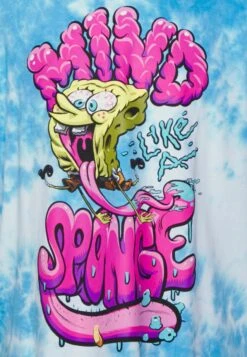 YOURTURN Spongebob Tie Dye Graphic Tee - T-Shirt Print - Blue -Yourturn 40875b87dec64753aa40d175f8bdc22e