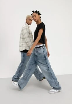 YOURTURN Baggy Jeans Unisex - Relaxed Fit Jeans - Dark Blue Denim 10 YOURTURN Baggy Jeans Unisex - Relaxed Fit Jeans - Dark Blue Denim -Yourturn 47039cf62e0e4223bb19b517ea683054