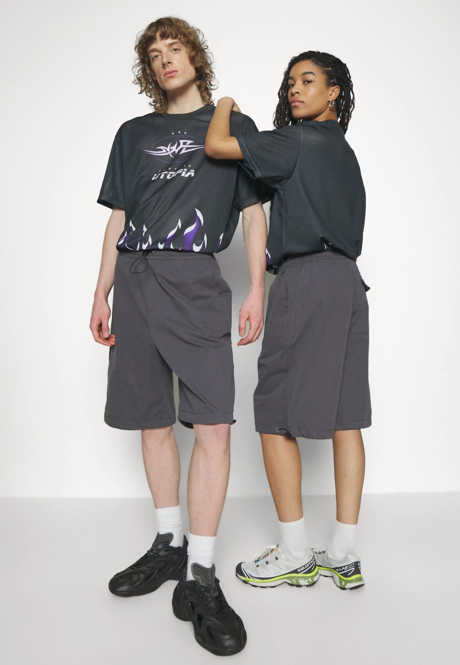 YOURTURN Genderless Parachute - Shorts - Dark Grey 6 YOURTURN Genderless Parachute - Shorts - Dark Grey - Afbeelding 4