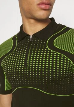 YOURTURN Unisex - Poloshirt - Black/Green -Yourturn 55d461bd263e4076ade0a1ccce803e32