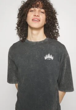 YOURTURN Skull Graphic Tee Unisex - T-Shirt Print - Mottled Black -Yourturn 5af2e41f27104c59808e8bcc301bfbf3