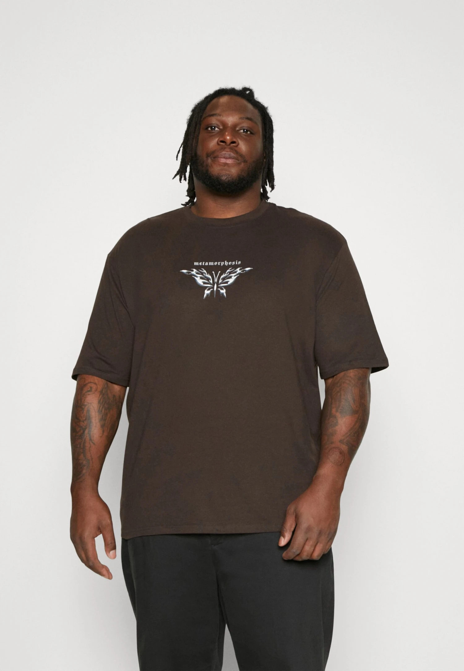 YOURTURN T-Shirt Print - Brown 3 YOURTURN T-Shirt Print - Brown