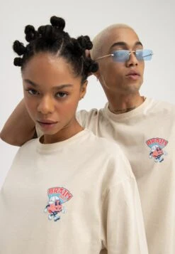 YOURTURN Unisex - T-Shirt Print - Beige -Yourturn 640052645d2044899ff0f943153a19e4