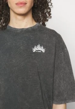 YOURTURN Skull Graphic Tee Unisex - T-Shirt Print - Mottled Black -Yourturn 68c8779b8a18425b8935c578b5aa33b5