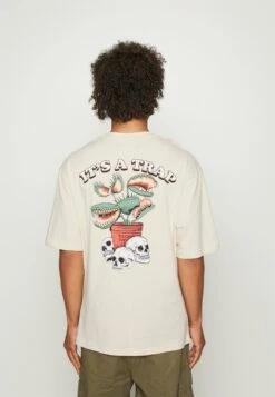 YOURTURN SkullGraphic- T-Shirt Print - Beige -Yourturn 90cb5f2c4b49499ea8f45eddad755389