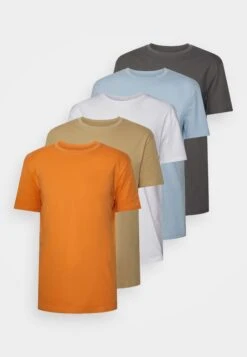 YOURTURN Unisex 5 Pack - T-Shirt Basic - White/Apricot/Light Blue 14 YOURTURN Unisex 5 Pack - T-Shirt Basic - White/Apricot/Light Blue -Yourturn ac01883394f243b19aa4c83fb52974fc