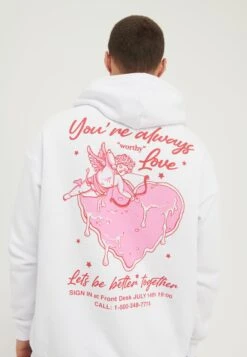 YOURTURN Heart Back Print Relaxed Hoodie Unisex - Hoodie - White 9 YOURTURN Heart Back Print Relaxed Hoodie Unisex - Hoodie - White -Yourturn ce0ba314ea484cd1bc8cf5b8dacbcec9