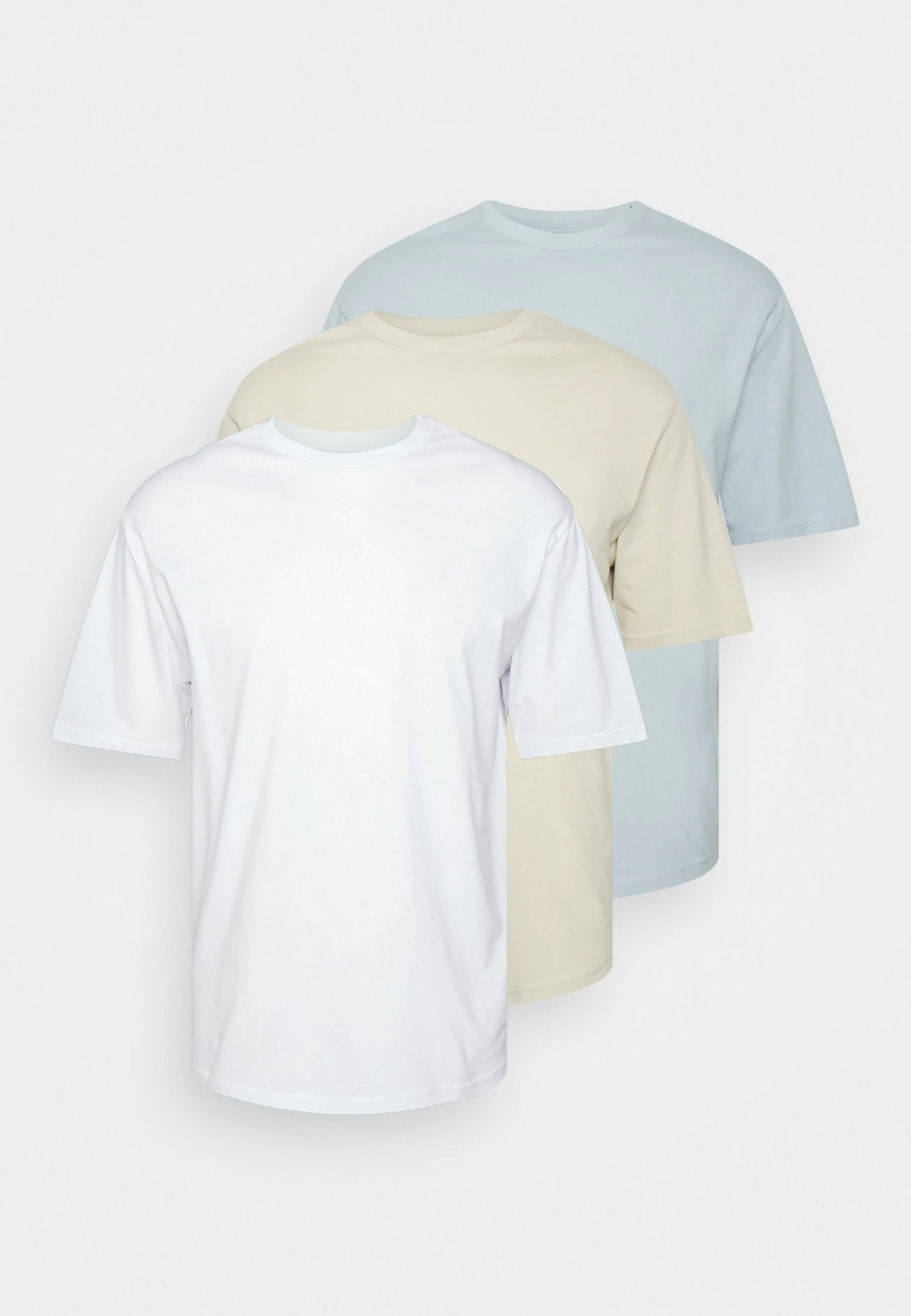 YOURTURN 3Pack Unisex - T-Shirt Basic - White/Off-White/Light Blue 3 YOURTURN 3Pack Unisex - T-Shirt Basic - White/Off-White/Light Blue