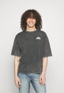 YOURTURN Skull Graphic Tee Unisex - T-Shirt Print - Mottled Black -Yourturn da5ddb789f454a678b4b27212f932166