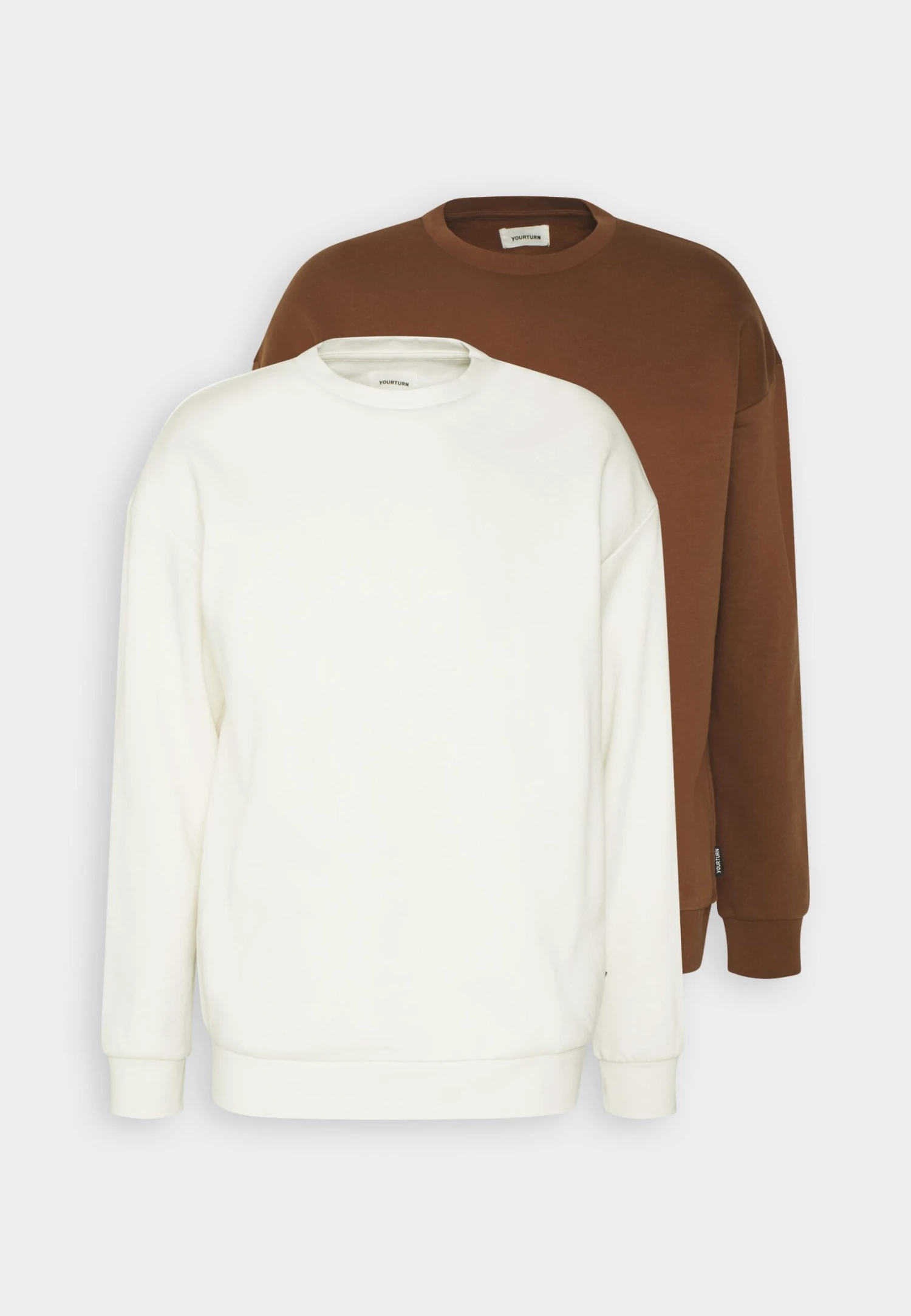 YOURTURN Unisex 2 Pack - Sweater - Dark Brown/Off-White 7 YOURTURN Unisex 2 Pack - Sweater - Dark Brown/Off-White - Afbeelding 5