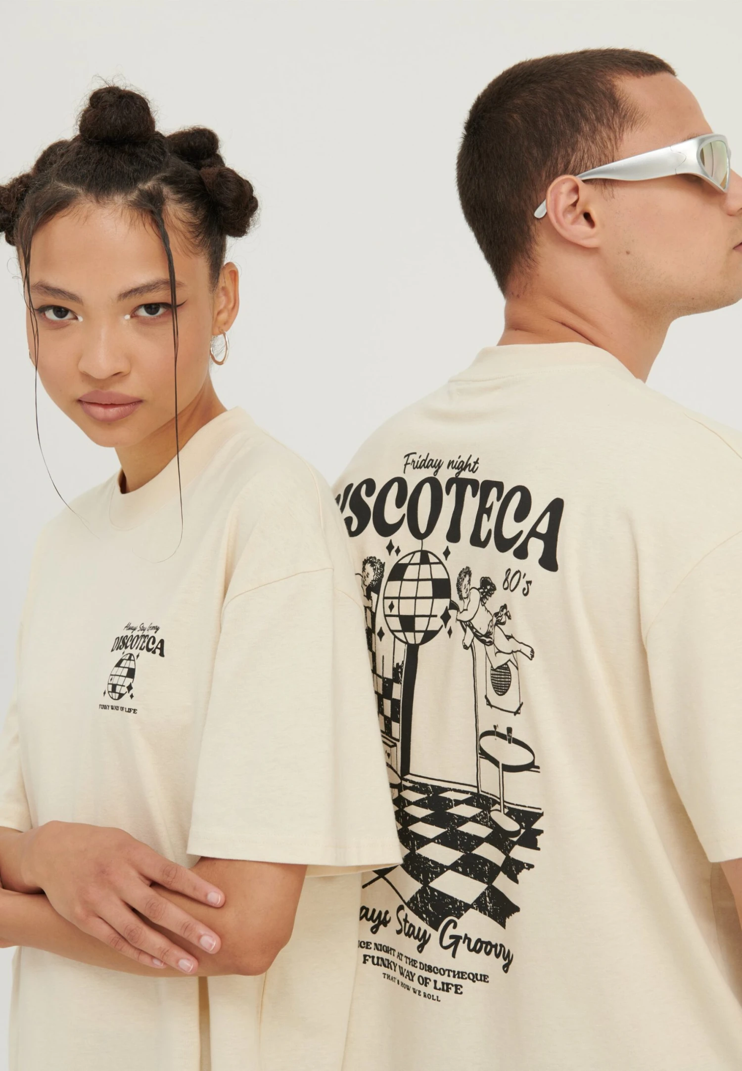 YOURTURN Unisex - T-Shirt Print - Mottled Light Brown 3 YOURTURN Unisex - T-Shirt Print - Mottled Light Brown