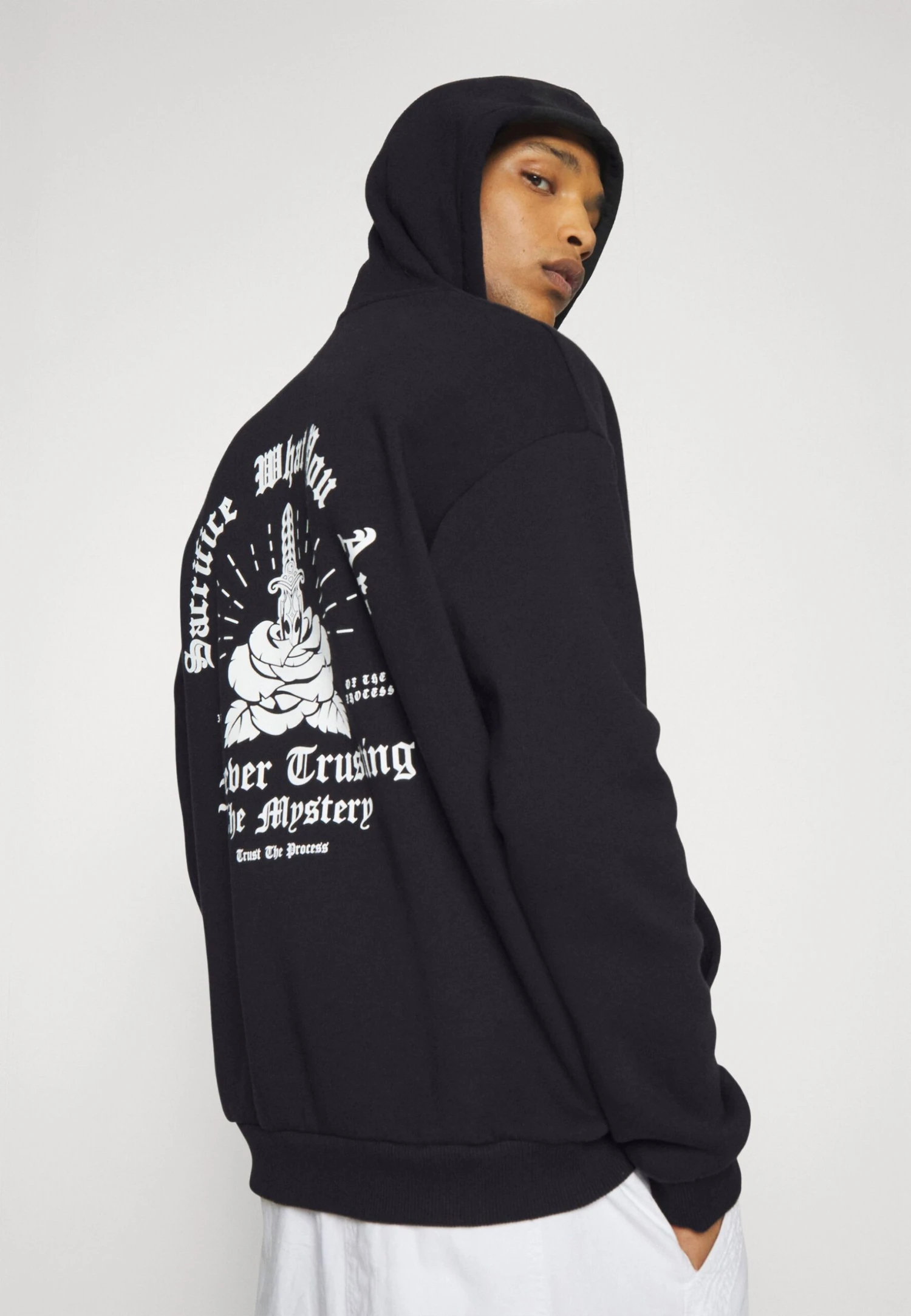 YOURTURN Rose Knife Unisex - Hoodie - Black 6 YOURTURN Rose Knife Unisex - Hoodie - Black - Afbeelding 4