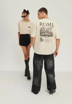YOURTURN Rome Tee Unisex - T-Shirt Print - Mottled Light Brown -Yourturn eb65580466af43dd9c2ce186df683687