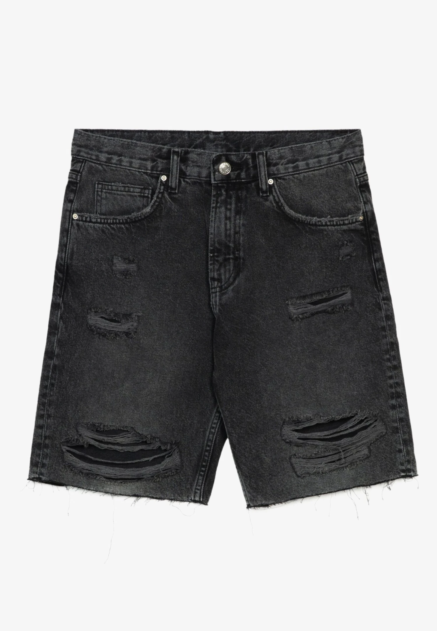YOURTURN Unisex - Jeansshort - Black 6 YOURTURN Unisex - Jeansshort - Black - Afbeelding 4
